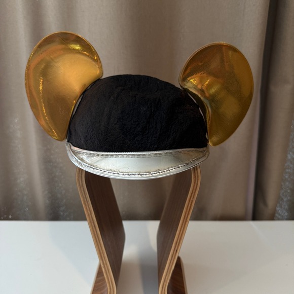 Unbranded Other - Disneyland 25th Anniversary Disney Mouse Ear Cap Black‎ Gold Silver Metallic